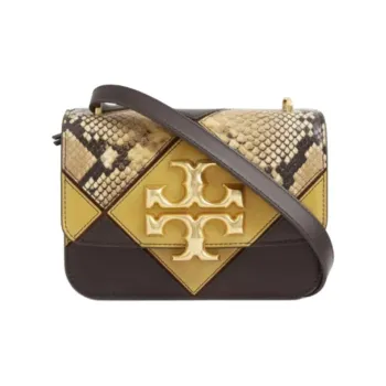 TORY BURCH Eleanor Leather Handbag Shoulder Bags Women's Beeswax Yellow