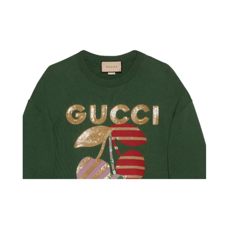 GUCCI SS23 Sweatshirt Women's Green-4