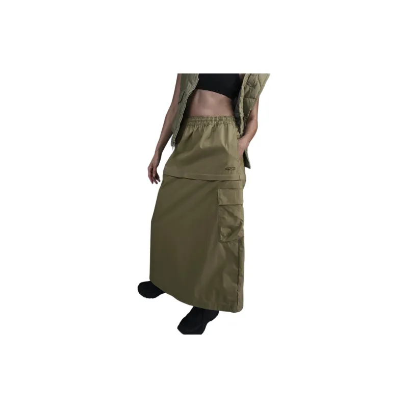 Nike Sportswear Casual Long Skirt Women's Olive-3