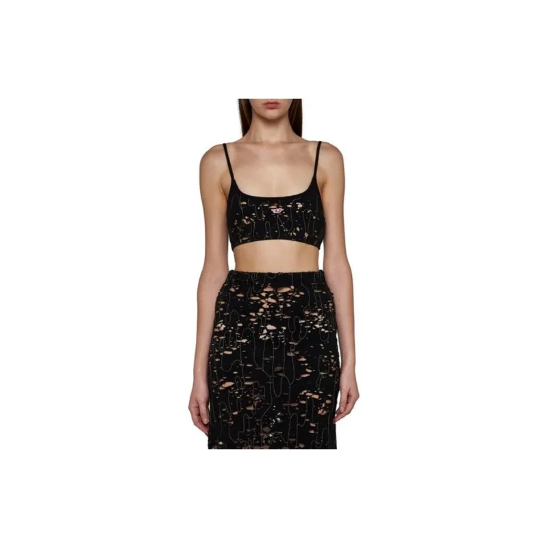 DIESEL T Bra Dev Destroyed Tulle Top-3