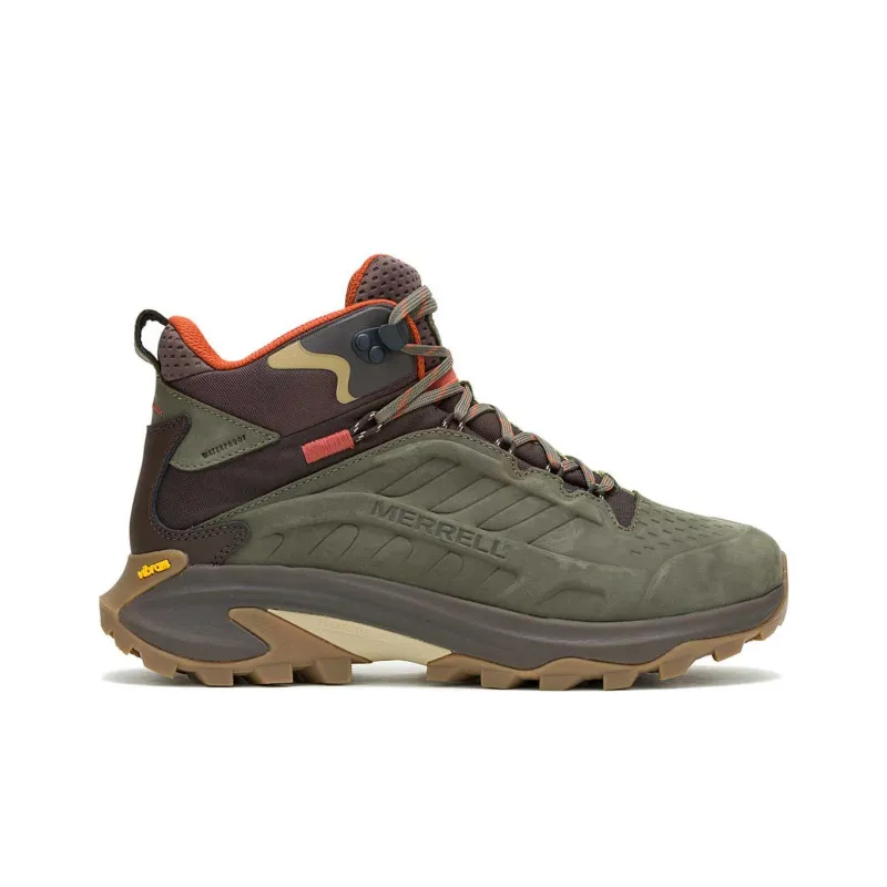 MERRELL Moab Speed 2 Leather Mid Waterproof Olive-1