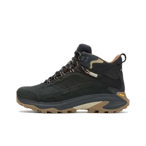MERRELL MOAB SPEED 2 Slip Resistant Waterproof Mid Top Hiking Shoes Men's Black