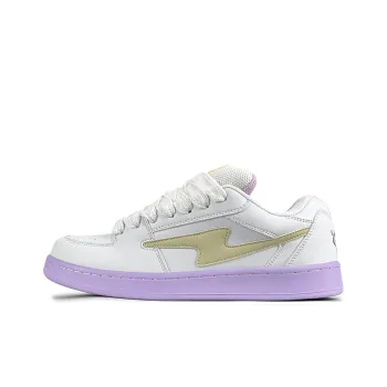 LuzaoT SUPER DRAG Skateboard Shoes Women's Low Top Purple Yellow