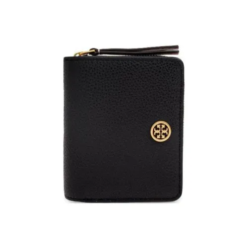 TORY BURCH Robinson Leather Wallet Women's Black