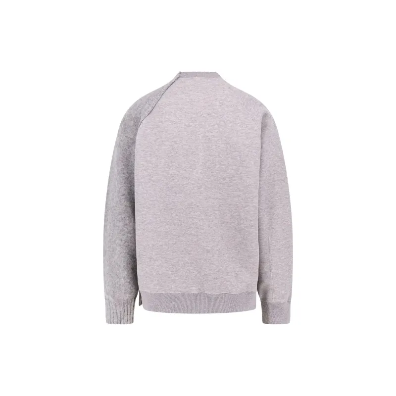 Sacai Zip Detailed Crewneck Jumper-1