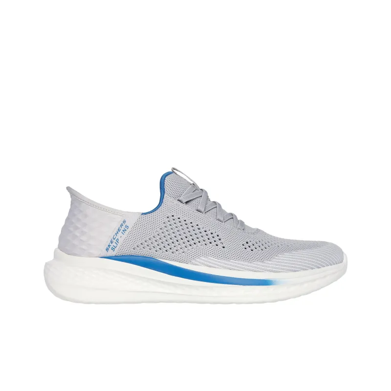 Skechers Slip Ins Abrasion Resistant Breathable Low Top Casual Shoes Men's Light Gray-1