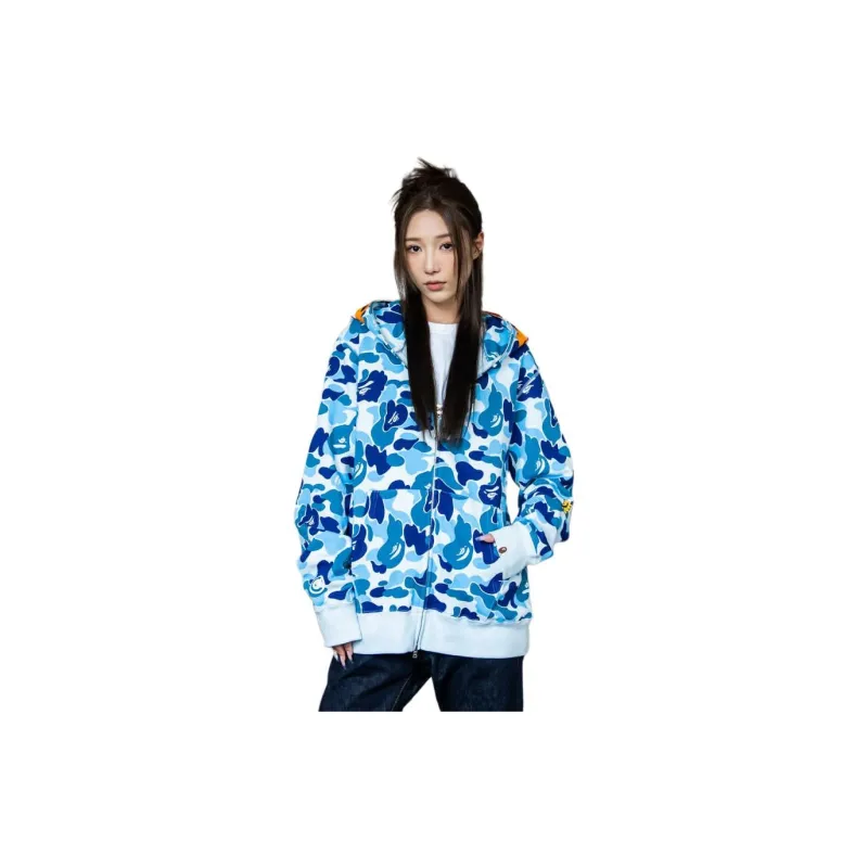 A BATHING APE Abc Camo Shark Ponr Full Zip Hoodie-2