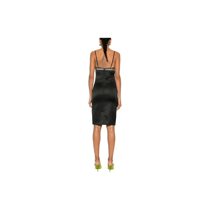 Oséree Embellished Satin Tube Dress-2