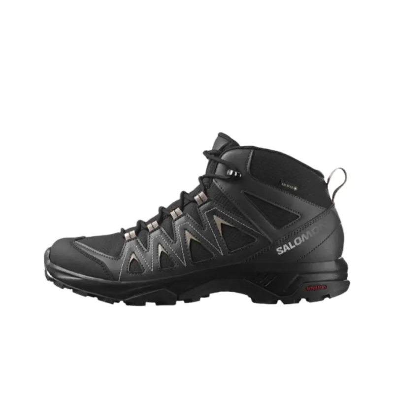 SALOMON X Braze Anti Slip Wear Resistant Mid Top Trekking Shoes Women's Black-0