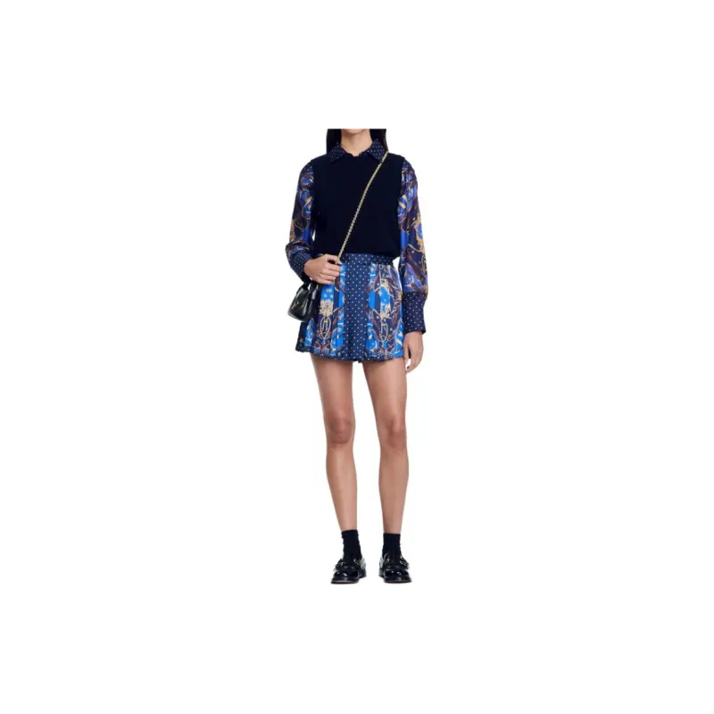 Sandro Pleated Skorts-2