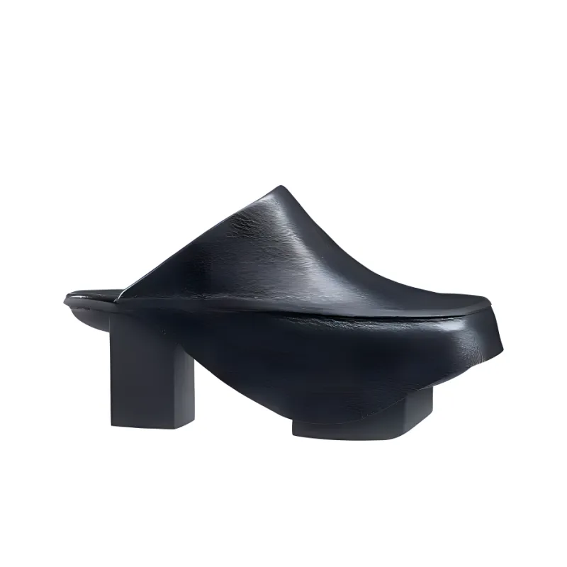 Trippen Wrap-toe Slippers Women's Black-2