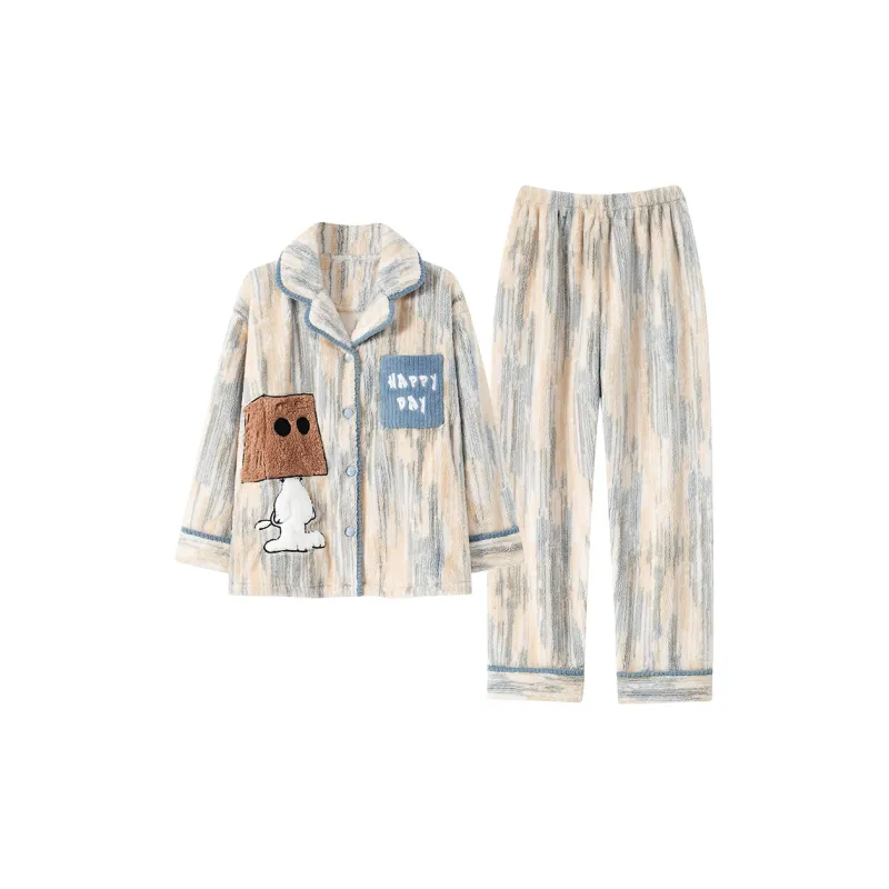 Qiao Ni Tong Pajama Set Women's White-3