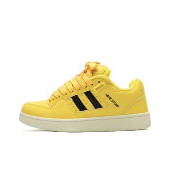SHUMO Anti Slip Wear Resistant Breathable Height Increasing Low Top Skateboard Shoes Unisex Bumblebee
