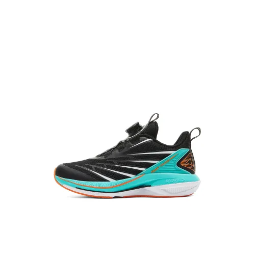 PEAK Anti-Slip Wear-Resistant Lightweight Cushioning Breathable Kids' Running Shoes Black Light Green Kids'