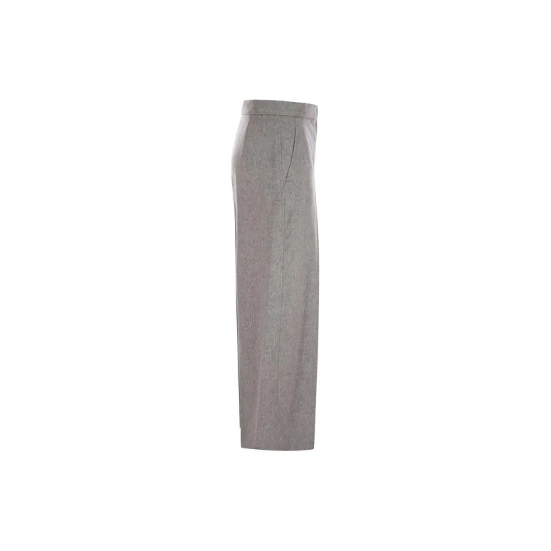 MaxMara Studio Burano Cropped Wide Leg Trousers-2
