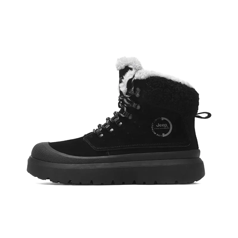 Jeep JEEP Warm Wear-Resistant Slip-Resistant Height Increasing Short Snow Boots Unisex-4