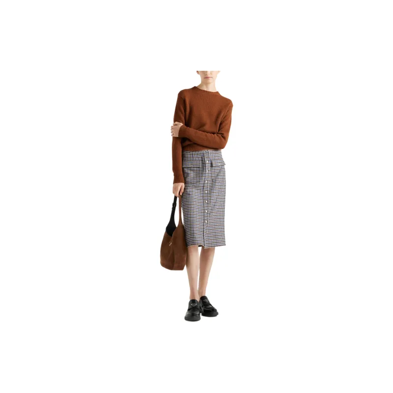 PRADA Wool Midi Skirt-1