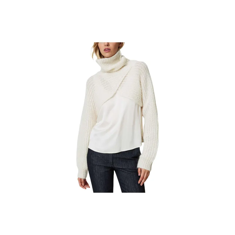 Twinset Roll neck Knit Shrug-1