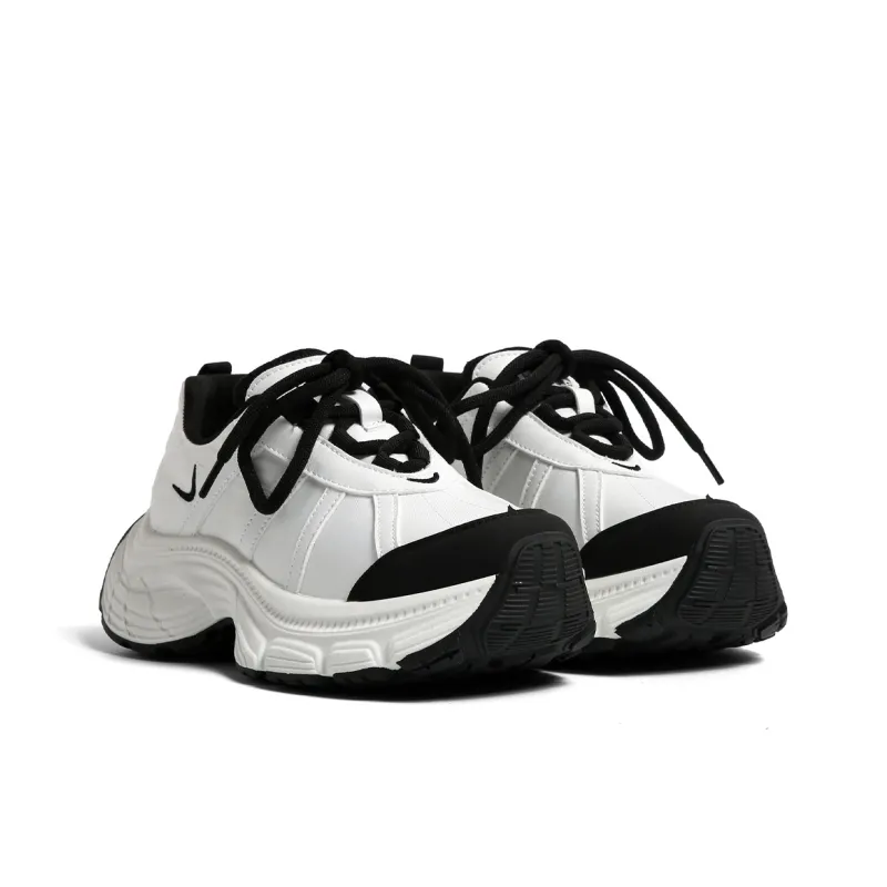 HUANQIU Cushioning, Slip Resistant, And Abrasion Resistant Low Top Chunky Sneakers Women's-3