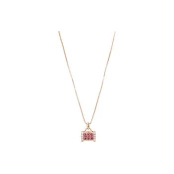 PINK U Faux Crystal Alloy Collarbone Necklace Women's Gold