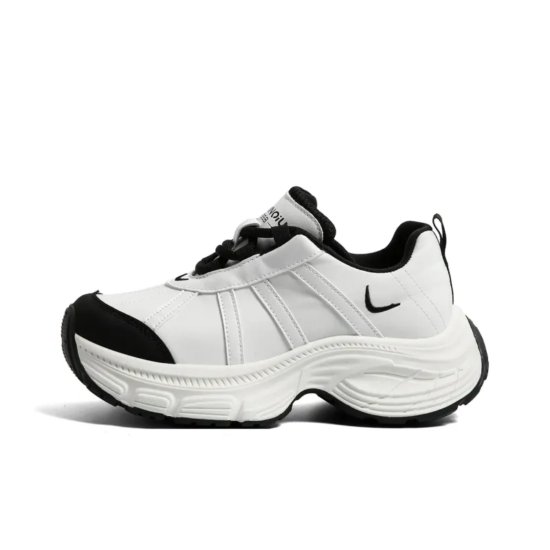 HUANQIU Cushioning, Slip Resistant, And Abrasion Resistant Low Top Chunky Sneakers Women's-0