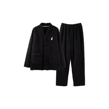 Qiao Ni Tong Pajama Set Men's Black