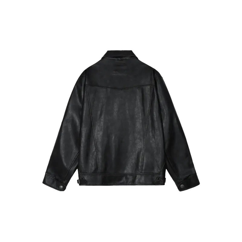 WILD LEADER Jackets Coats Unisex Vintage Black-1