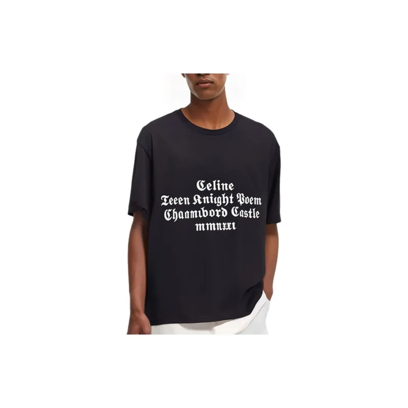 CELINE T Shirts Men Black-2