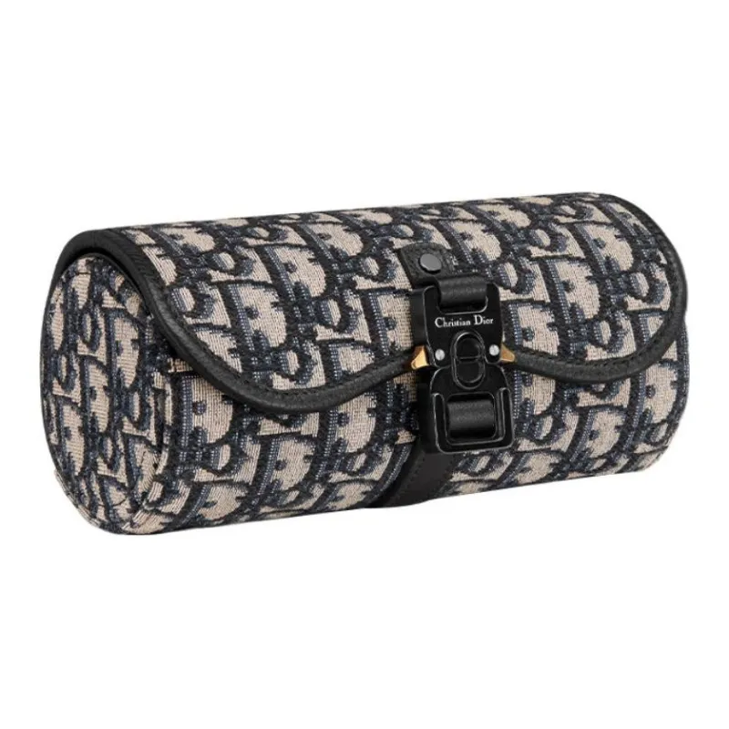 DIOR Fabric Storage Bag Men's Beige/Black-1