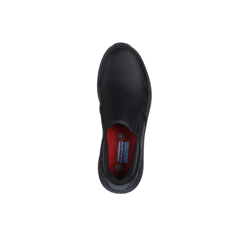 Skechers Work Loafers Low Heel Men's Black-3