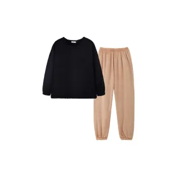 WANANNI Pajama Set Women's Khaki Black