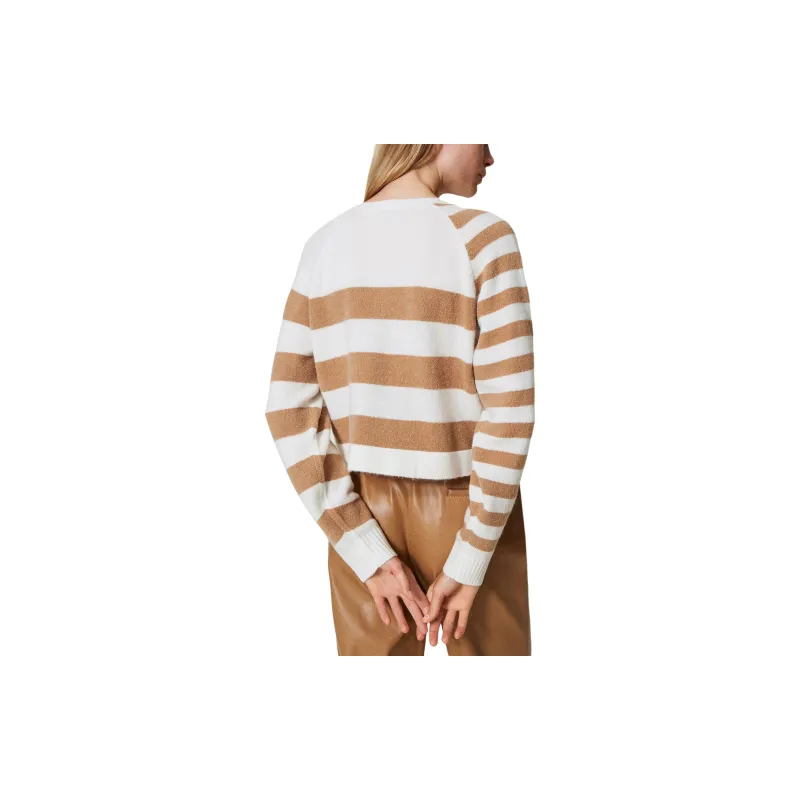 Twinset Two tone Striped Cardigan-2