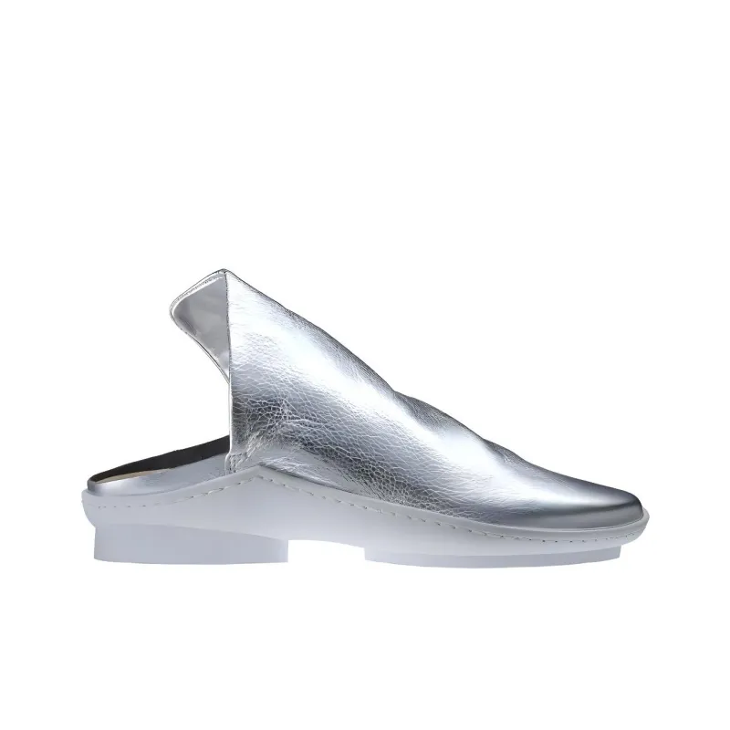 Trippen Wrap-toe Slippers Women's Silver-2
