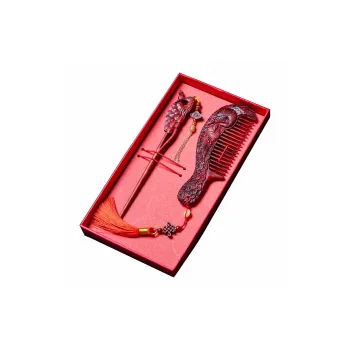 Xianyou Red Rosewood Hair Comb Unisex