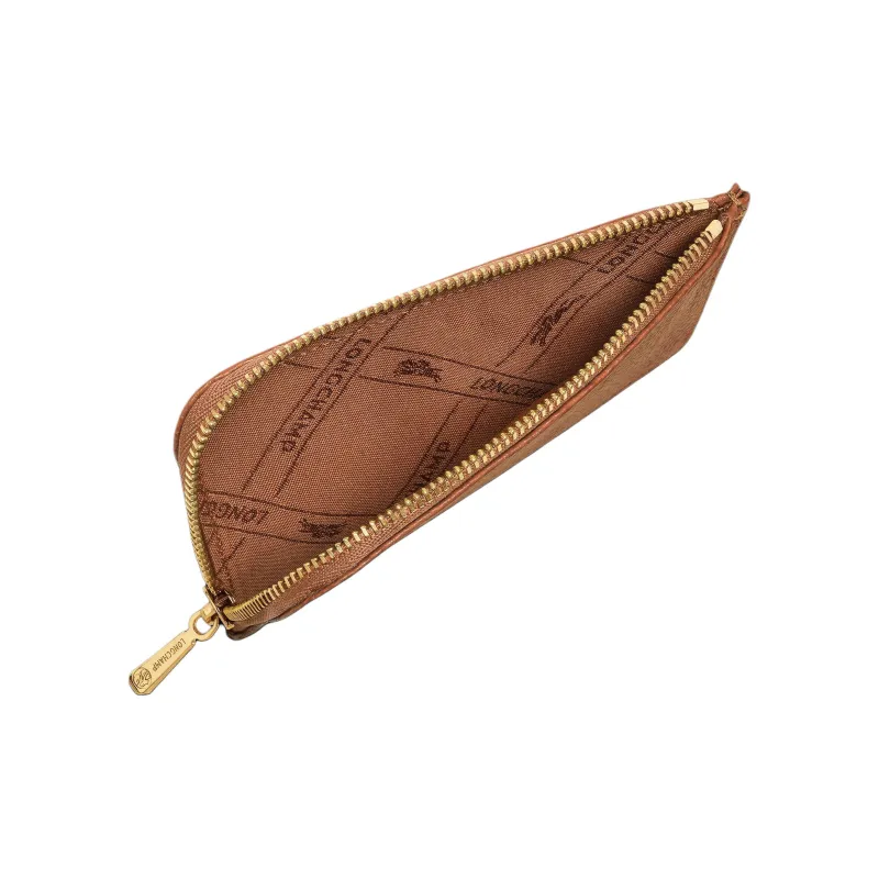 LONGCHAMP Le Foulonné Cow Leather Card Holder Men's Caramel-3