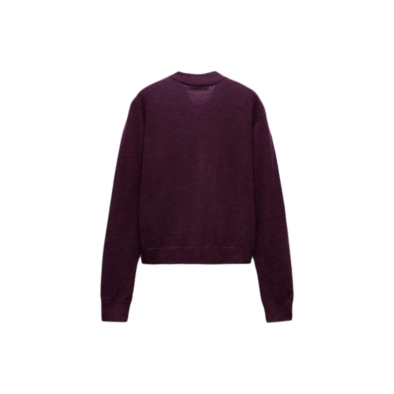 ZARA Sweater Women's Eggplant Purple-1