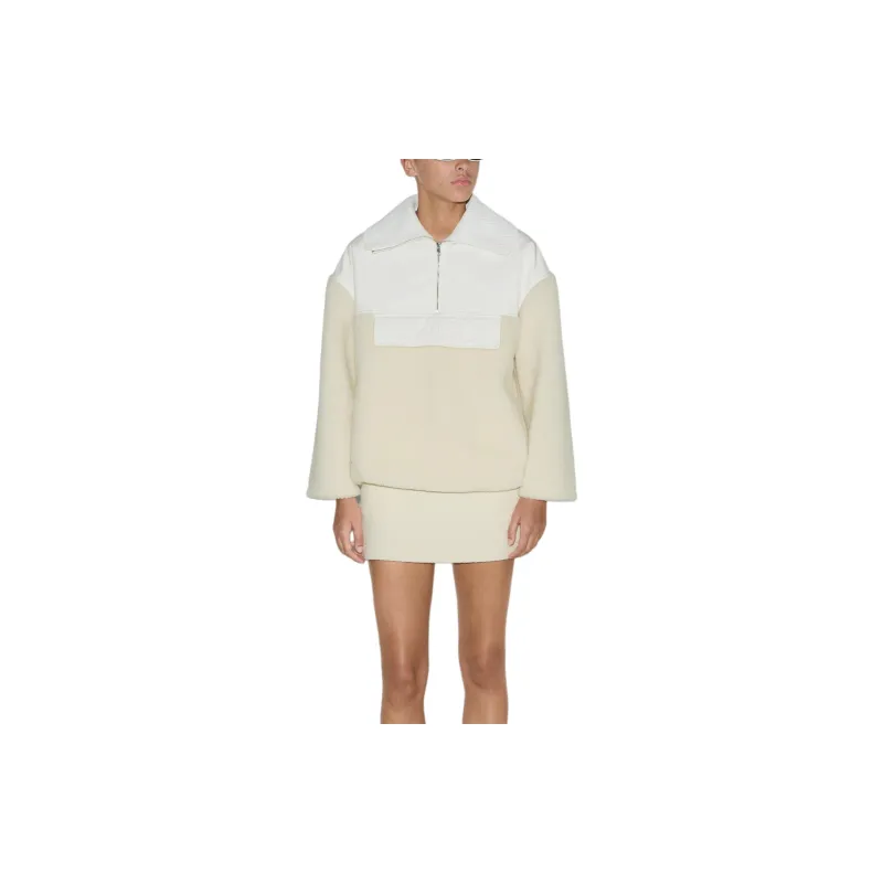 GUCCI Wool Blend Fleece Zip Jacket 'White'-2