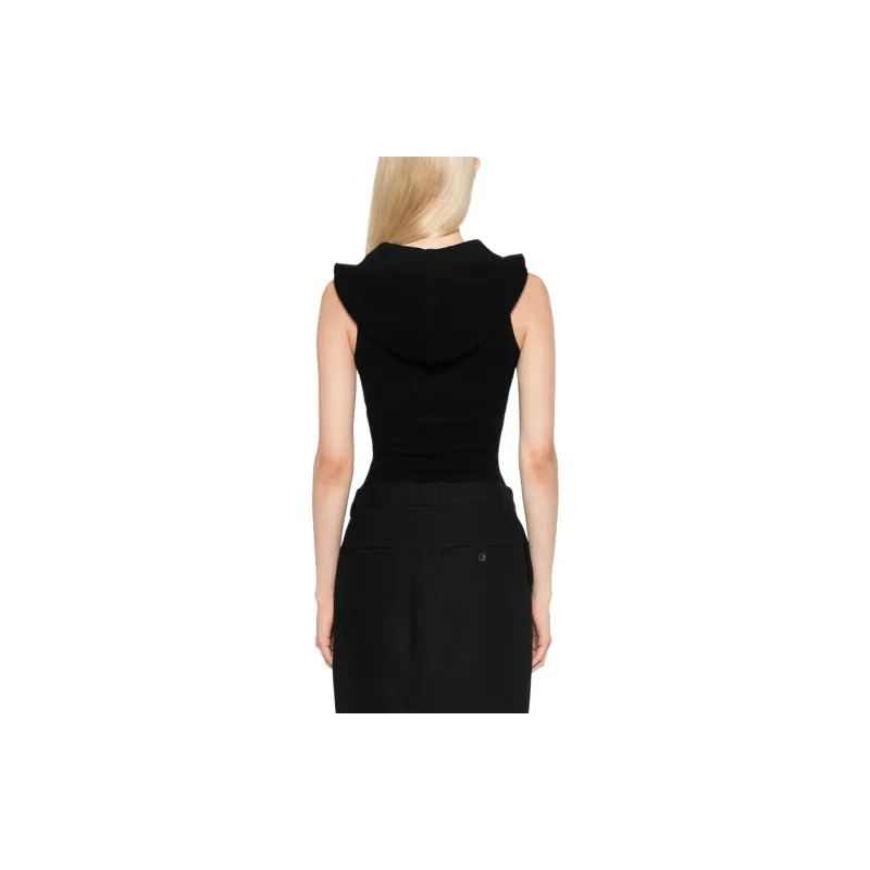 MICHAEL KORS Cashmere Sleeveless Hooded Bodysuit-2