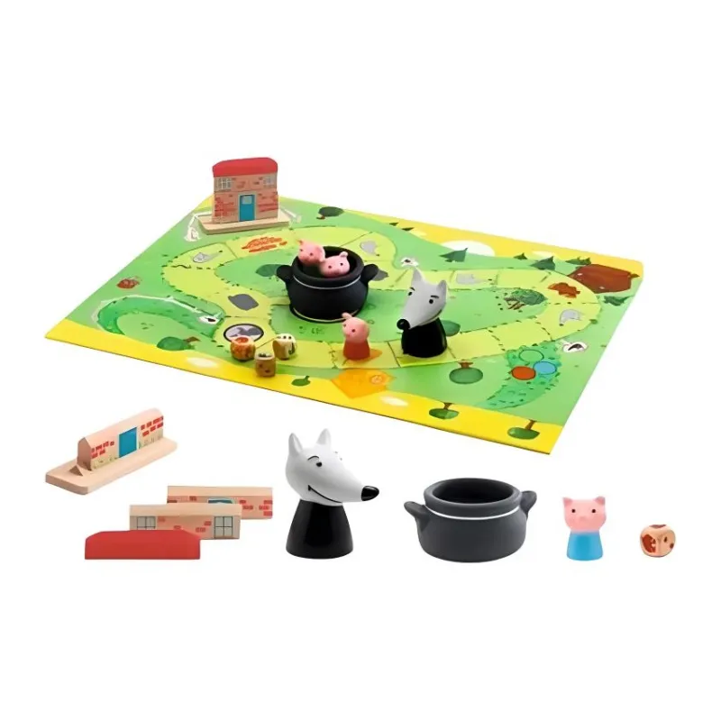 DJECO 3 Pack Piglet Educational Development Toy Casual Party Game Board Games-1
