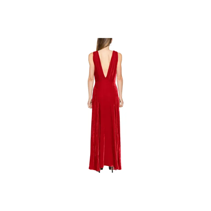 PAROSH FW24 Sleeveless Dress Women's Crimson-2