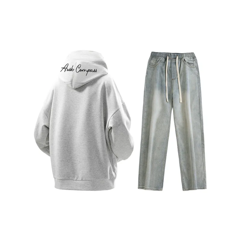 A.X.S.K Sweatshirt Sets Unisex-31