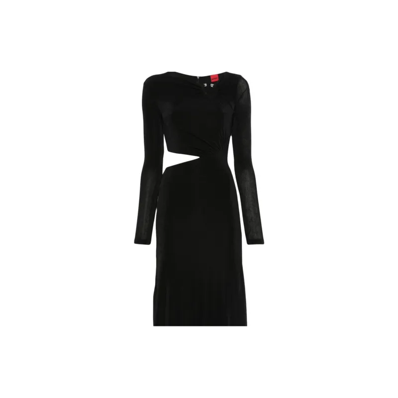 HUGO BOSS Piercing-detail Maxi Dress-2