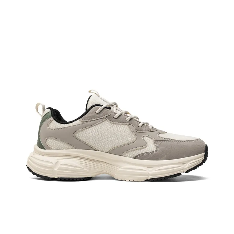 NFL Cushioning, Abrasion Resistant, Lightweight, And Breathable Low Top Casual Running Shoes Men's Beige Gray-1