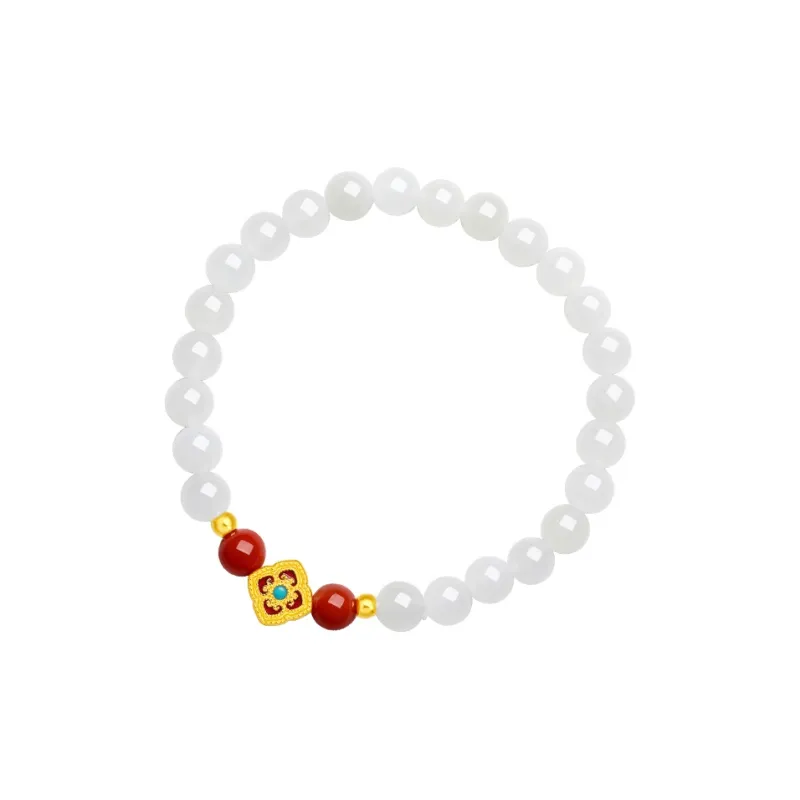 ZHOU LIU FU Hetian Jade Bracelets White Jade Women's-1