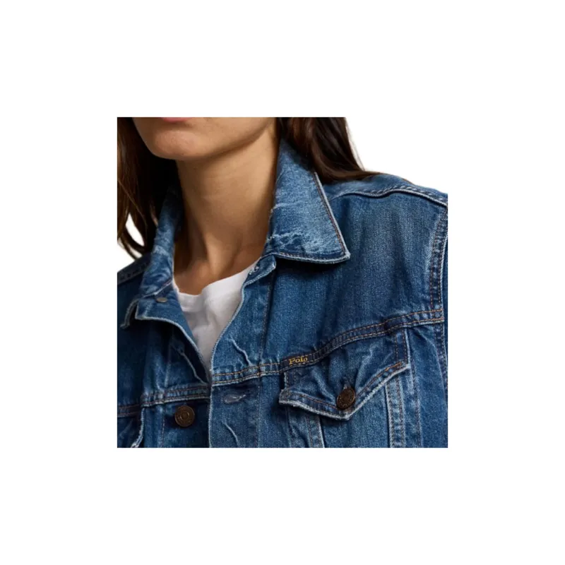 Polo Ralph Lauren Denim Jacket Women's Dark Blue-3