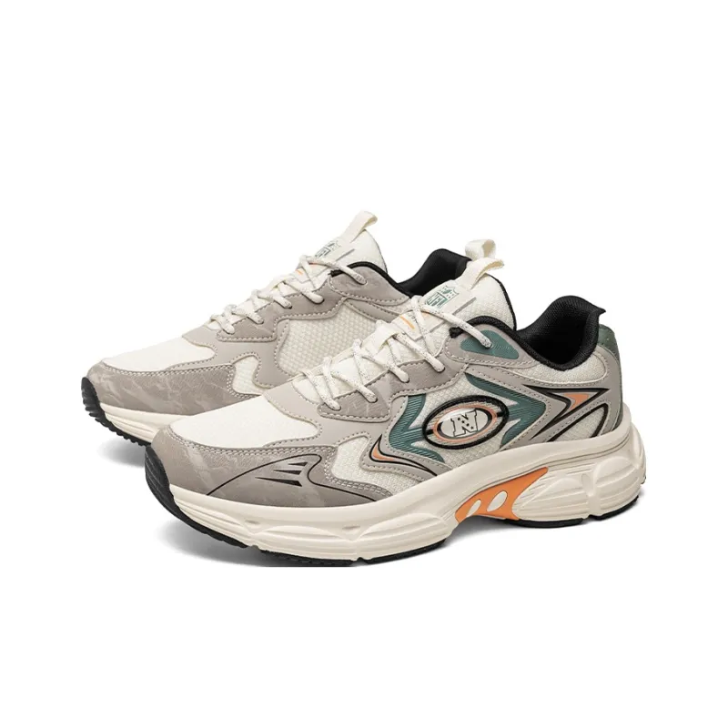 NFL Cushioning, Abrasion Resistant, Lightweight, And Breathable Low Top Casual Running Shoes Men's Beige Gray-2