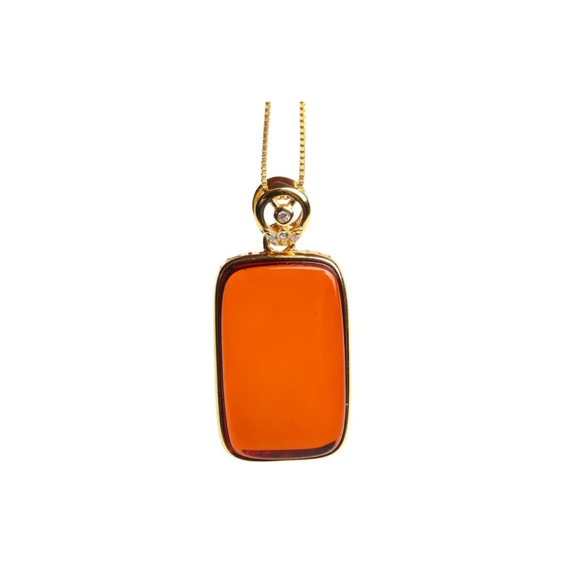 POSILAN Amber Beeswax Necklaces Women's-0