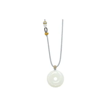 ZHOU LIU FU Pendants White Jade Unisex