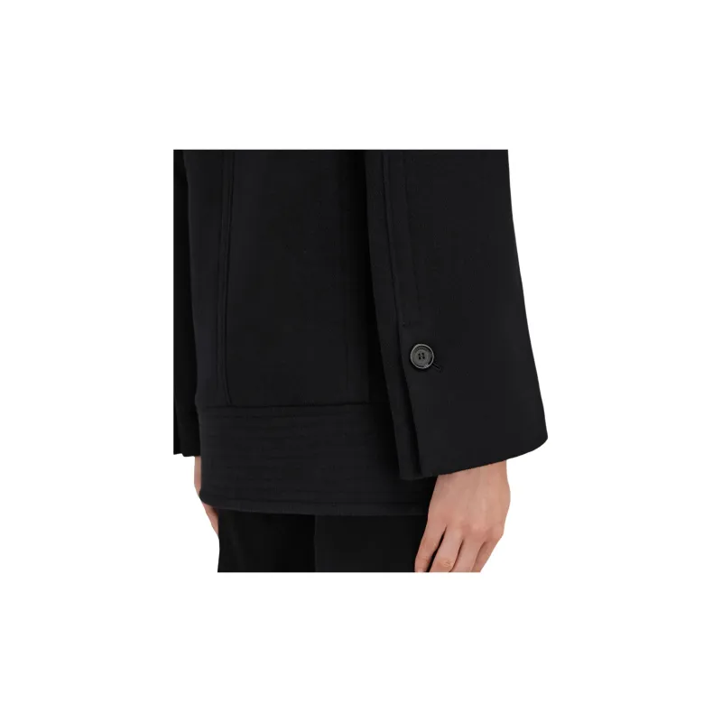Ferragamo Double Breasted Buckle Detailed Peacoat-5