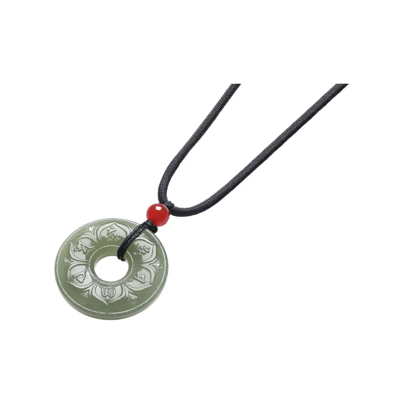 ZHOU LIU FU Hetian Jade Necklaces Green Jade Unisex-1